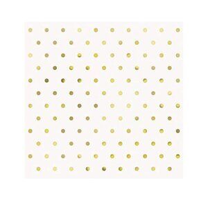 Unique Napkins Gold Dots 16 Count Paper Napkins
